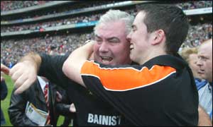 Joe Kernan lets all the emotion out in the seconds after Armagh's amazing win