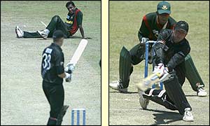 Jacob Oram and Chris Harris made valuable contributions to the New Zealand innings