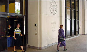 Entrance to IMF heaquarters, Washington, DC
