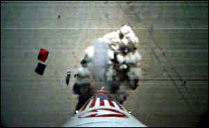 Rocket blasts off, Mars