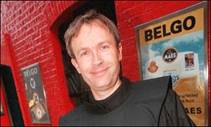 Luke Johnson outside the Covent Garden Belgo