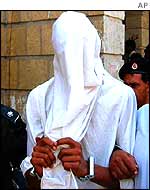 Arrested man in Karachi