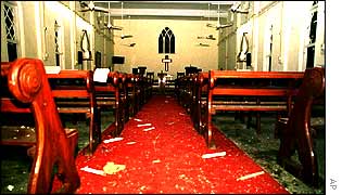 Church in Taxila after attack
