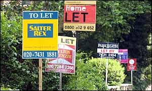 'To let' signs in London