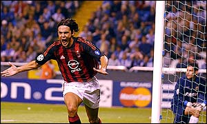 Filippo Inzaghi of AC Milan