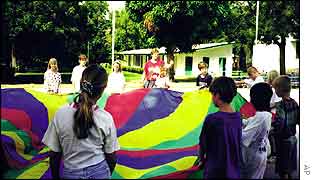 Undated photo of the International Christian academy in Bouake where the children are holed up