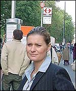 Londoner Victoria Piper, hoping to get to a conference