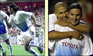 Rossi scores Basle's equaliser in the 43rd minute