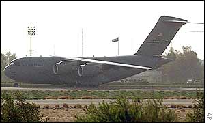 US cargo plane in Kuwait