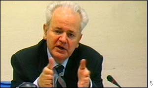 Former Yugoslav President Slobodan Milosevic