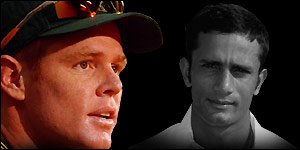 Rival captains Shaun Pollock and Khaled Mashud