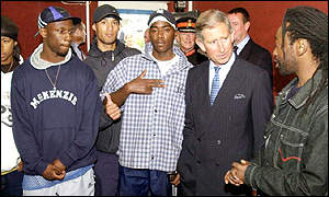 Prince Charles visits a Bradford recording studio