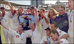 Yorkshire celebrate victory over Somerset