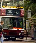 Lothian Bus at stop
