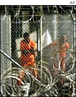 al-Qaeda and Taleban prisoners and Camp X-Ray