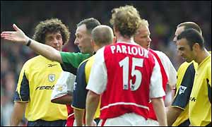 Bolton's Ivan Campo and Arsenal's Ray Parlour