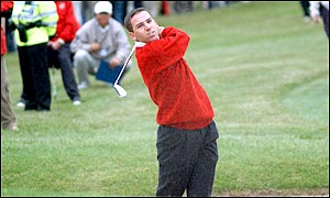 Garcia seeks out the green at the first