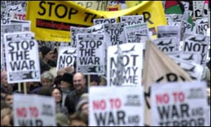 A 2001 anti-war march in London