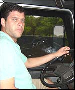 Truck driver Juliano Amaral