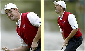 Harrington comes agonisingly close to securing a half for Europe