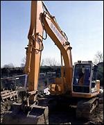Diggers at a PFI scheme