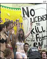 Protesters against the clothes store Gap