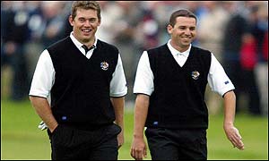 Lee Westwood and Sergio Garcia at The Belfry