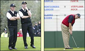 Rookies Pierre Fulke and Phillip Price are outclassed by the American duo as Phil Mickelson seals the match at the 18th; the USA winning 2&1
