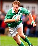 Denis Hickie scored his 14th try for Ireland