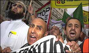 The streets of London were packed with anti-war demonstrators