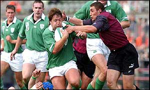 Ireland hooker Shane Bryne who stood in for Keith Wood against Georgia