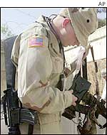 A US soldier in Afghanistan