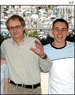 Ken Loach with actor Martin Compston