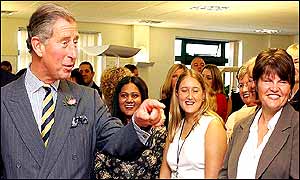 Prince Charles meets workers at the Inland Revenue