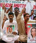 Supporters of Benazir Bhutto