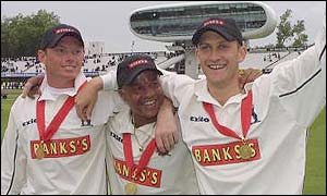 Ian Bell, Keith Piper and Jim Troughton
