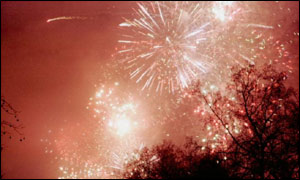 London Millennium celebration fireworks