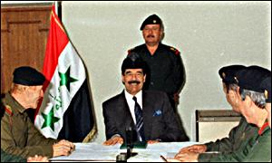 Iraqi President Saddam Hussein 