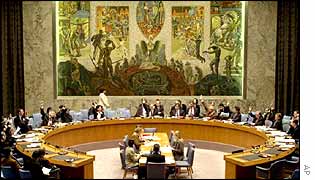 A meeting of the UN Security Council