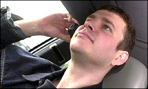 Man using mobile phone