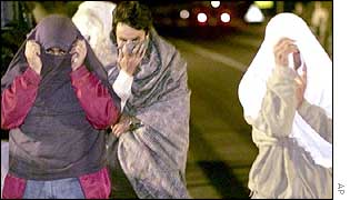 Asylum seekers hiding their faces