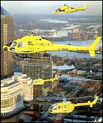 Helicopters over London