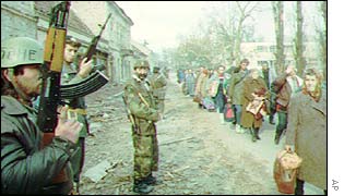 Vukovar Croatia refugees leaving after federal army victory