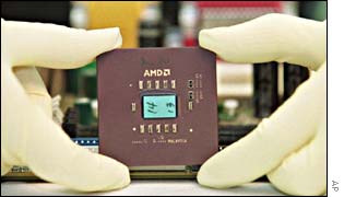 An AMD chip on display