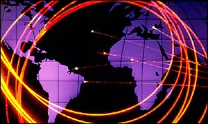 Cables superimposed on map of Britain