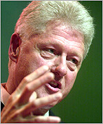 President Bill Clinton addressing the Labour conference