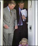 The Prince of Wales during his visit to Cerne Abbas