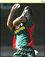 Opening bowler Tapash Baisya 