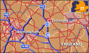 Map of M1 Junctions 20 and 21