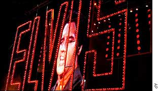 Elvis Presley's name in lights 
